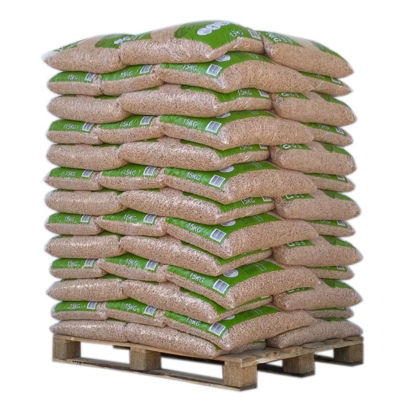 PELLET DIN PELLETS - PALETTE MIT 65 SÄCKEN 15 KG