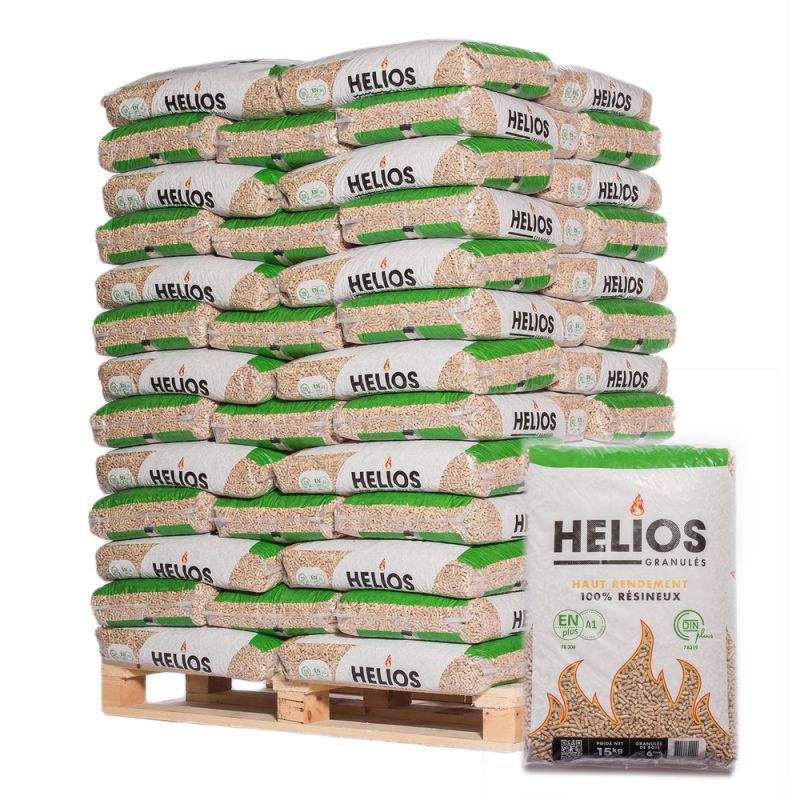 PELLET HELIOS - PALETTE MIT 65 SÄCKEN À 15 KG