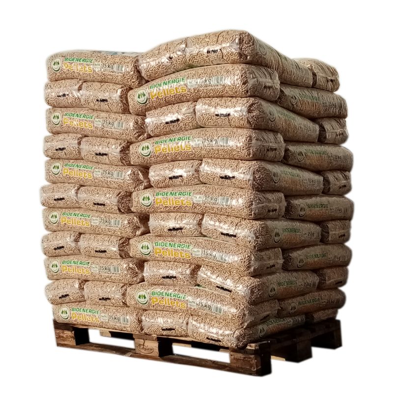BIOENERGIE-PELLETS - PALETTE MIT 66 SÄCKEN À 15 KG