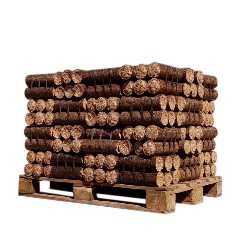 1/2 PALETTE VERDICHTETE STÄMME - HARTHOLZ + WEICHHOLZ - 480 KG